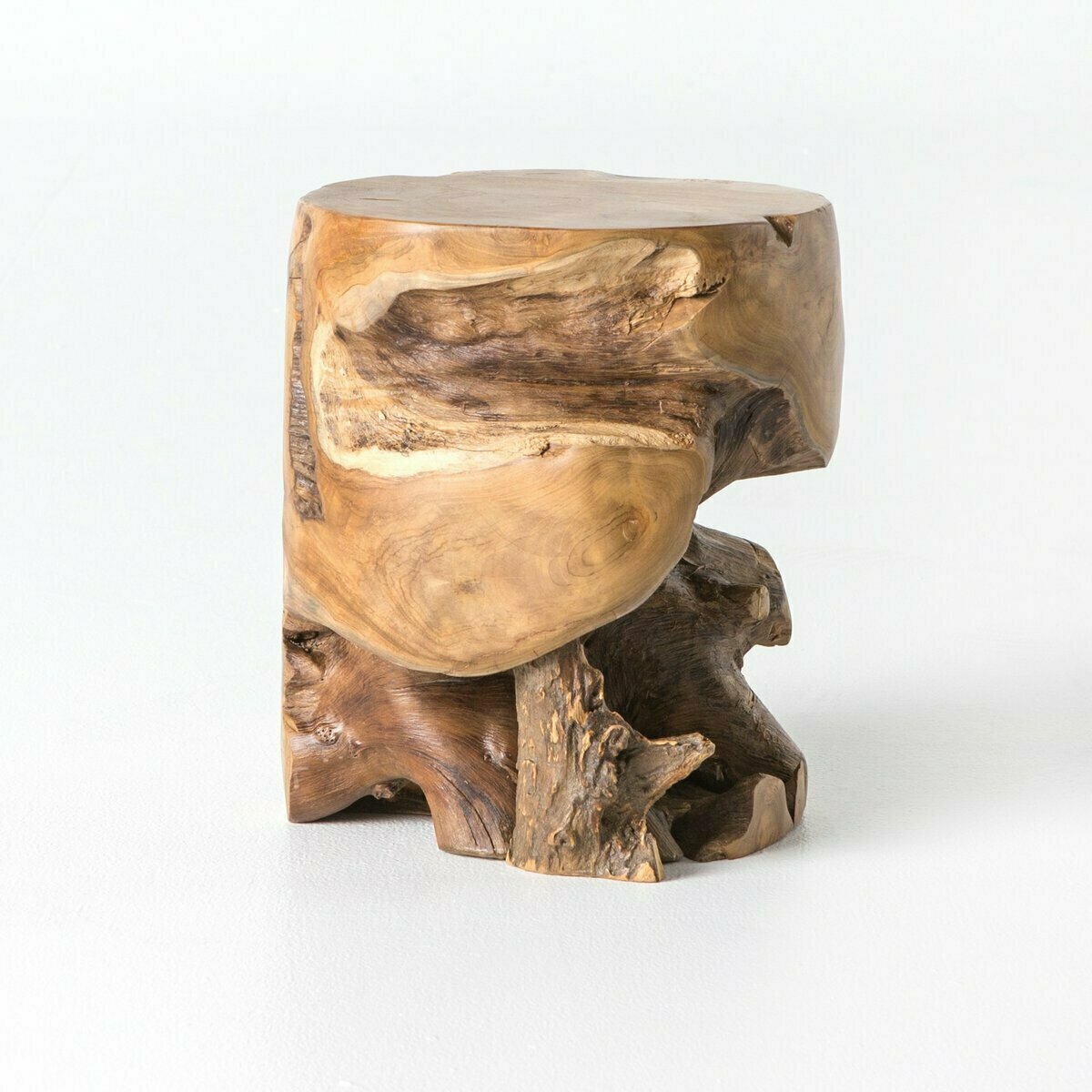 Teak Stool Aged Natural Teak