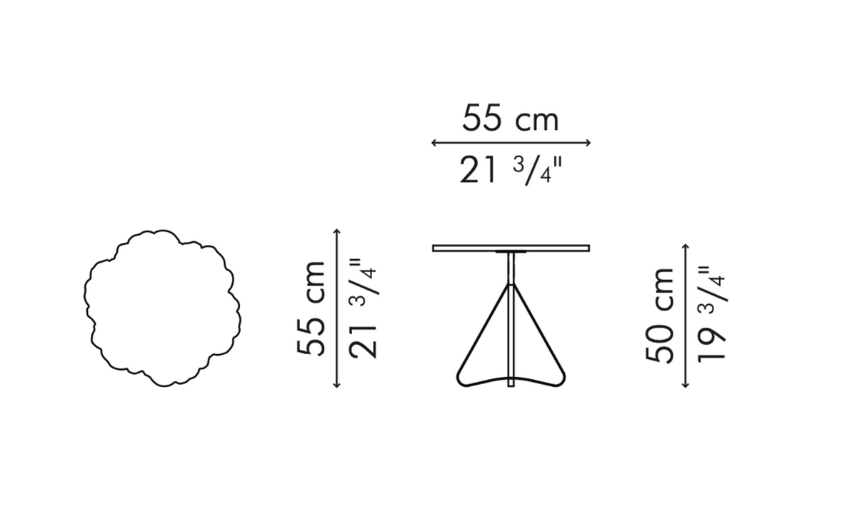 Bouquet End Table, White IN/OUTDOOR
