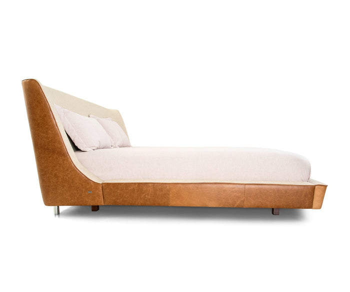 Musa Queen Bed Leather Frame