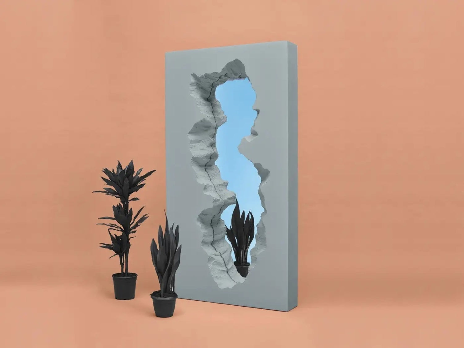 【中古】 Reflections LorrieMorganFrankMorgan Broken Mirror, Black, Limited Edition – Avant Home